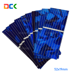 100pcs Crystal Solar Cells 52x19mm DIY Solar Panel, Home lights, Battery Charger