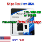 1TB / 1024GB Universal Micro SD Cards Class 10 Smartphones Tablets Drones