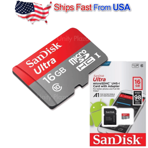 16GB SanDisk Micro SD Card Class 10 TF Memory for Smartphones Tablets &amp; Cameras