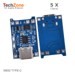 5pcs Type-C USB 18650 Li Ion Battery Charger Module Protection Dual Functions 1A